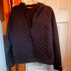 NorthFace zip-up quilted hoodie